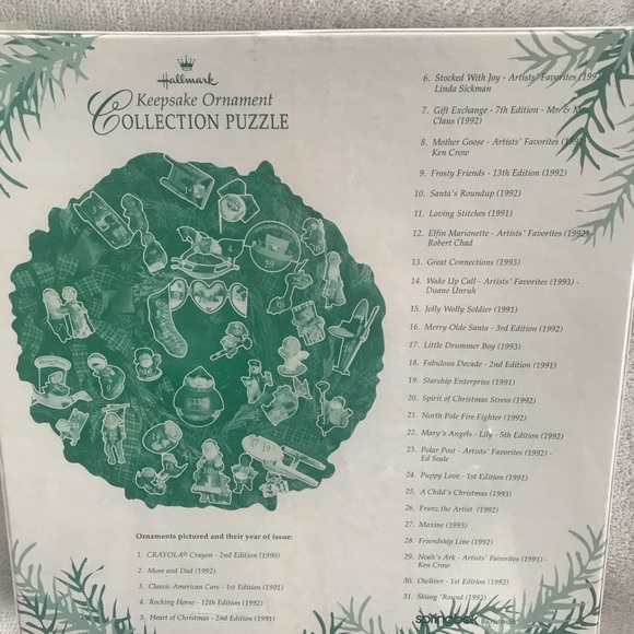 Hallmark Keepsake Ornament Christmas Wreath Puzzle 500 Pc Springbok Sealed - Picture 4 of 5